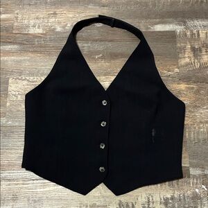 Wilfred Black Button-Up Vest